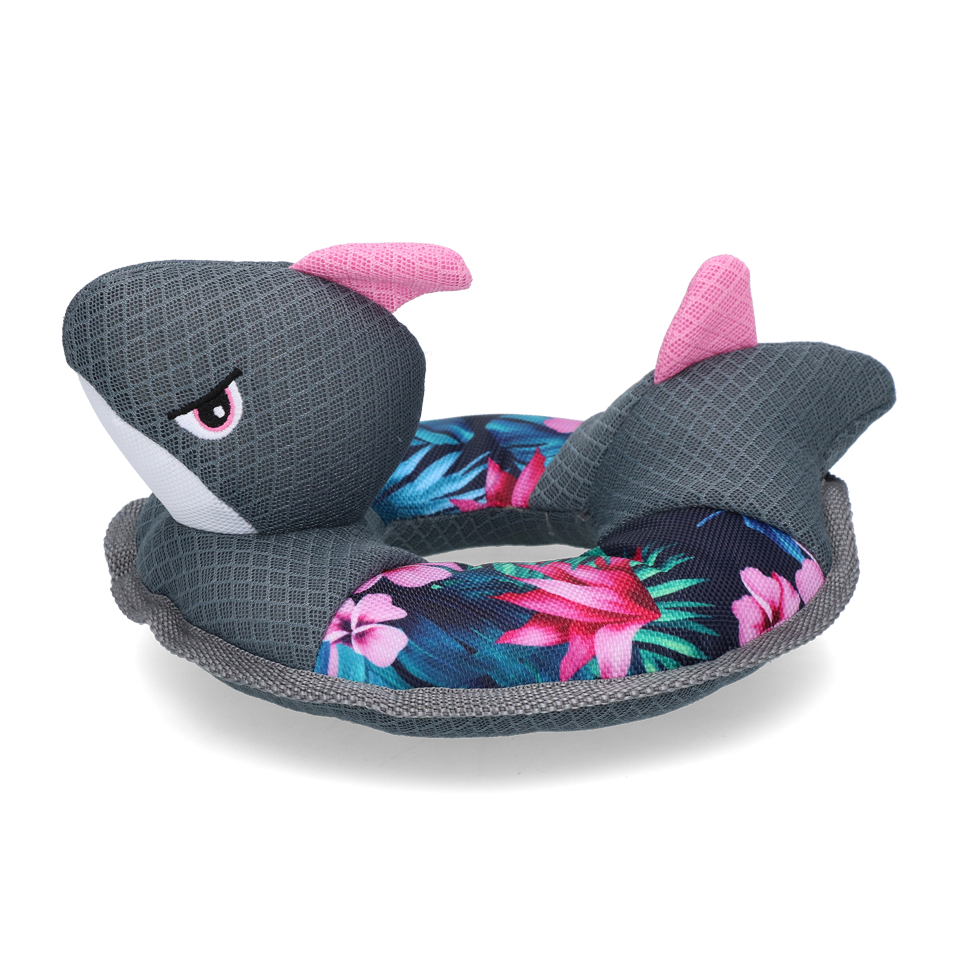 Wasserspielzeug für Hunde | CoolPets Schwimmring Sharky - Blume - Wasserspielzeug
