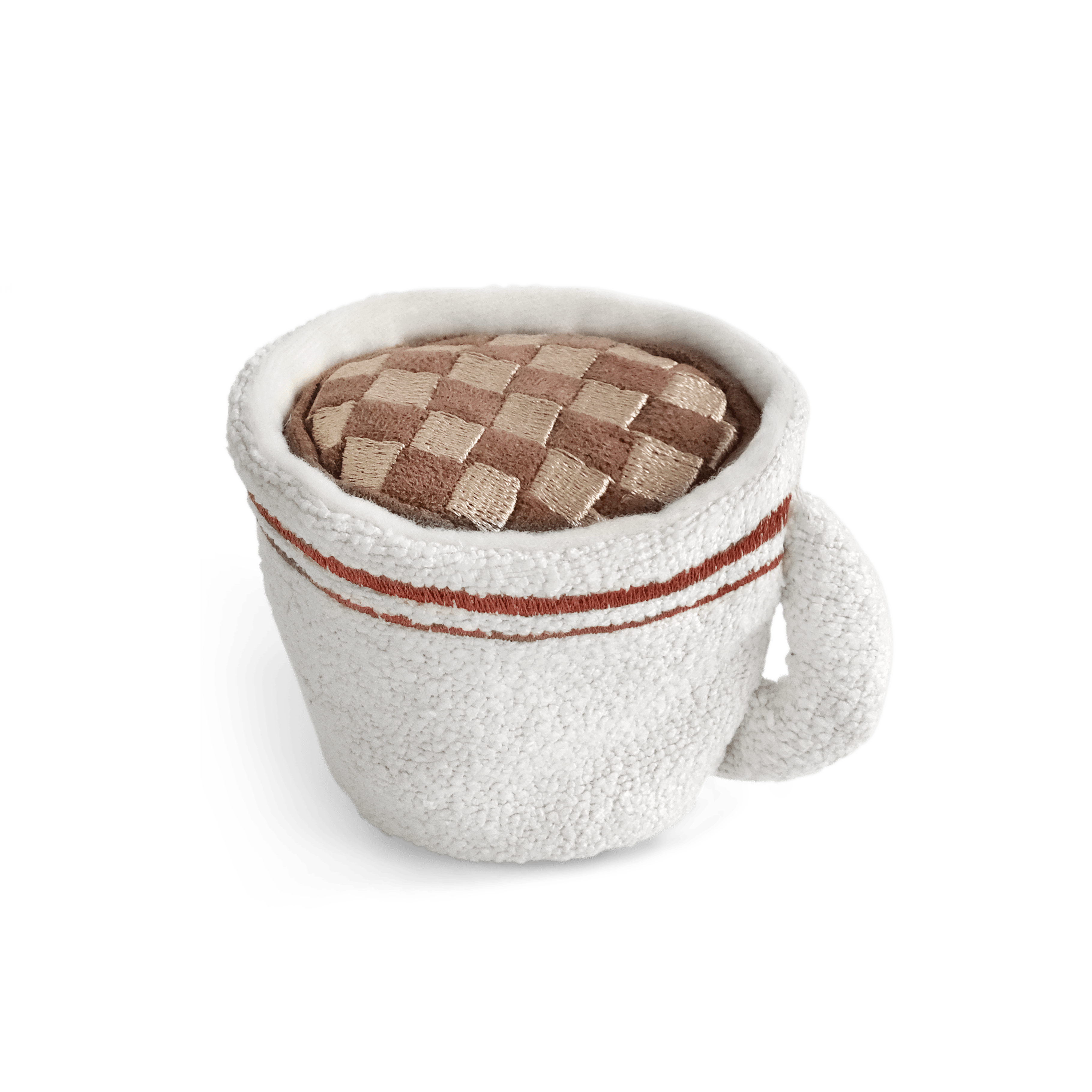 Espresso POP Spielzeug von Lambwolf Collective – Produktansicht mit Tasse & Ball