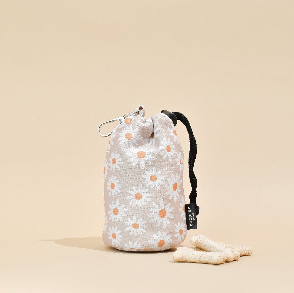 Leckerlibeutel mit Kordelzug | Gänseblümchen-Motiv - Gänseblümchen Motiv - Leckerlibeutel