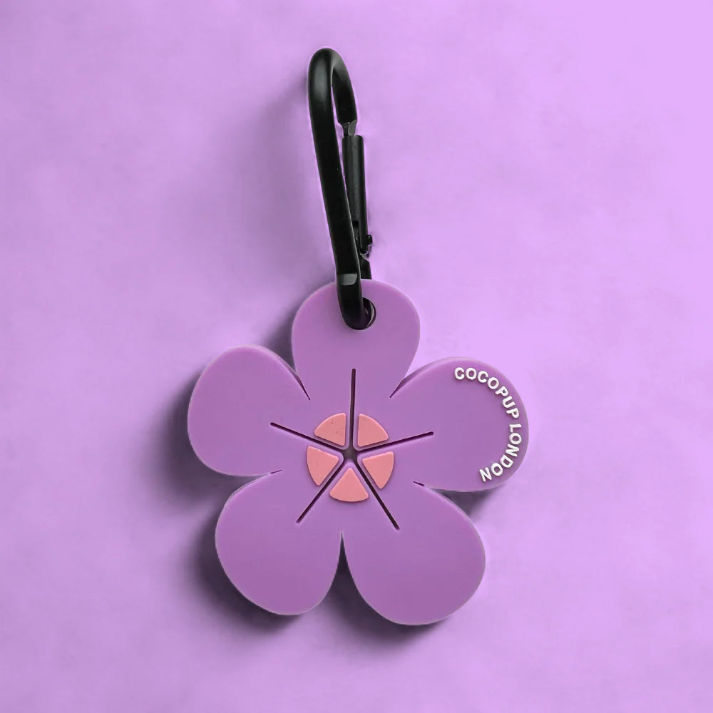 Kotbeutelhalter | Pastellfarbene Blume - Kotbeutelspender