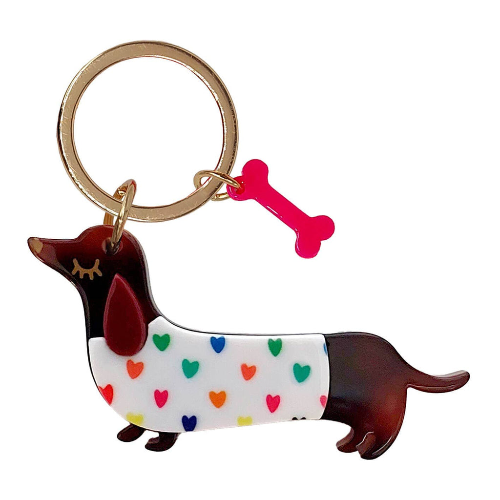 Schlüsselanhänger | Dackel Gemustert - Schlüsselanhänger