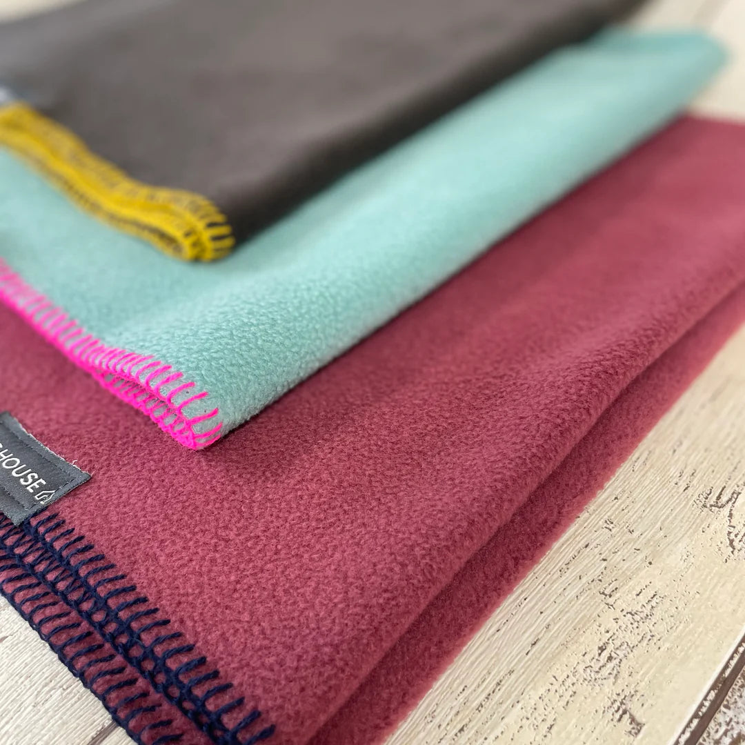Hundedecke aus Polarfleece | Dusty Rose-Blau - Hundedecke