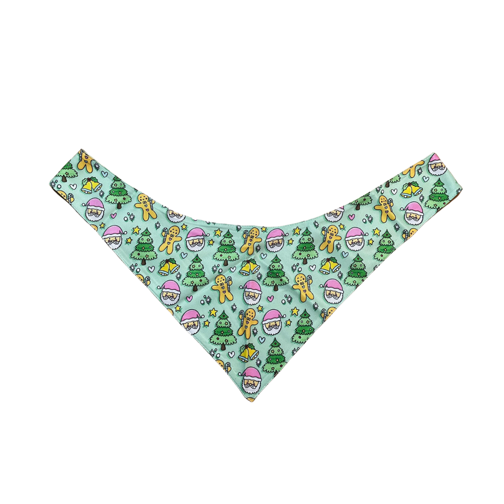 Weihnachts-Halstuch für Hunde | Jolly Santa - Halstuch