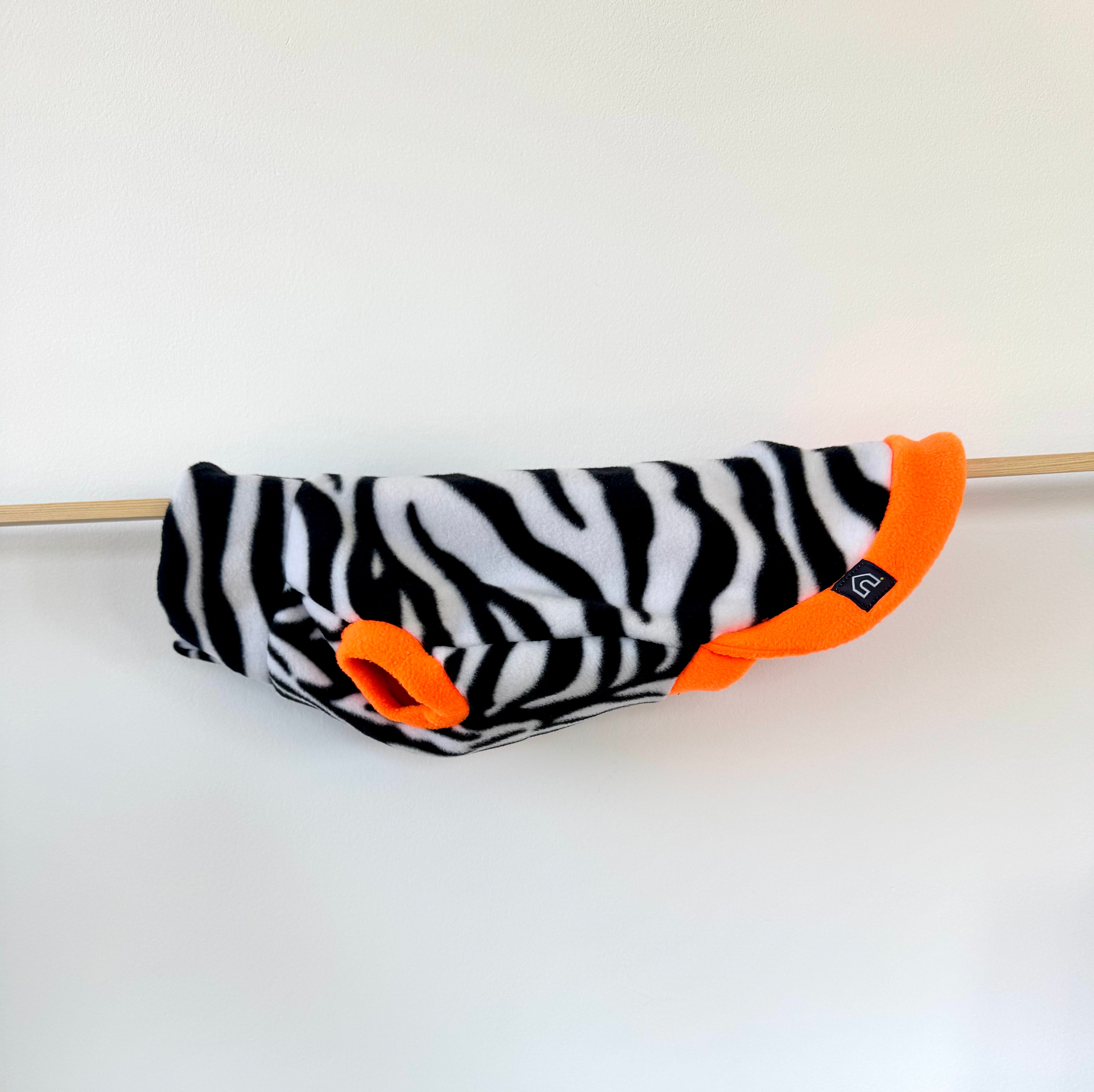 Dackel Fleecepullover | Zebra - Hundepullover