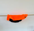 Dackel Fleecepullover mit wasserdichtem Baucheinsatz | Neon Orange - Hundepullover