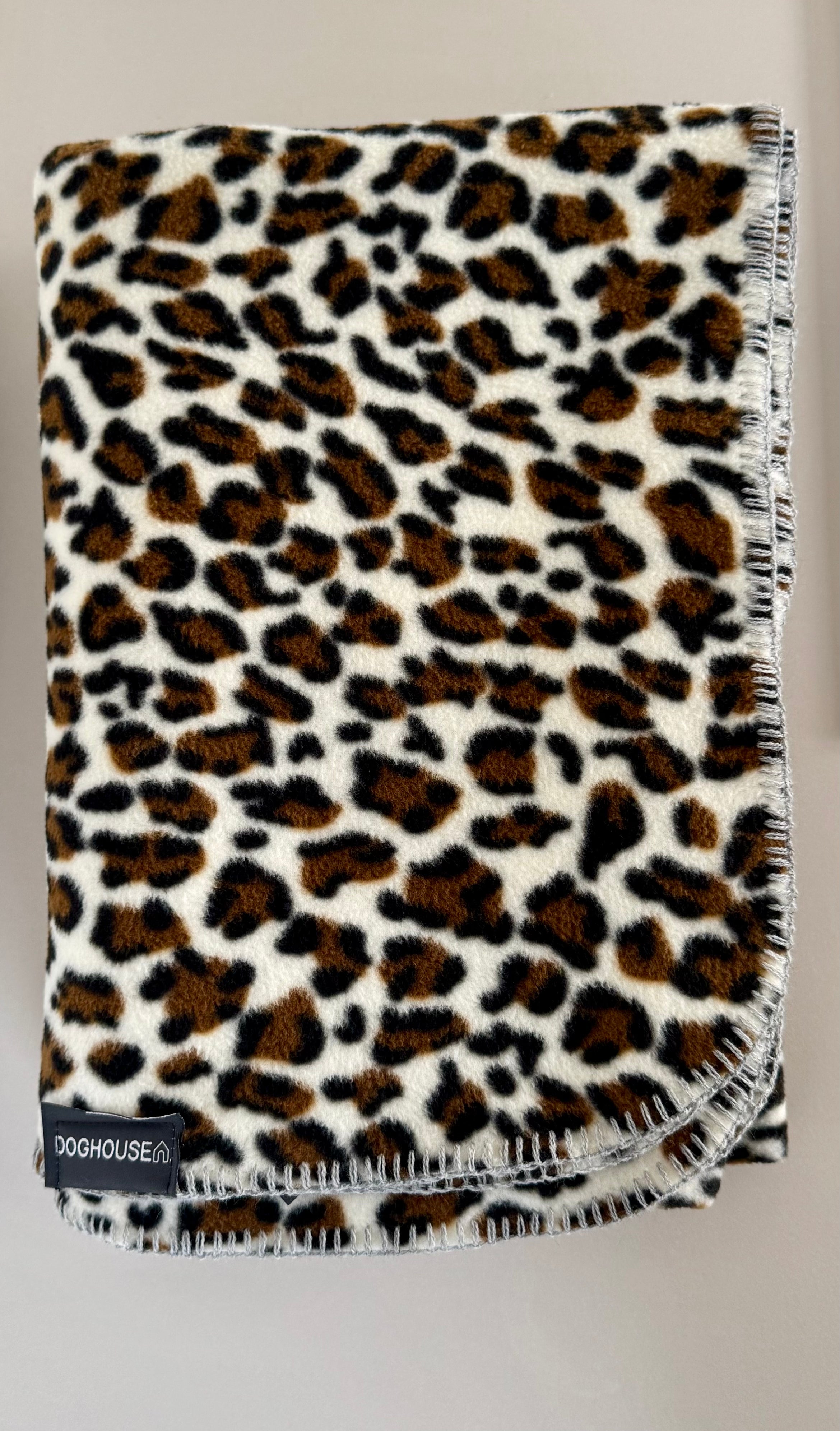 Hundedecke aus Polarfleece | Leo-Muster - Hundedecke