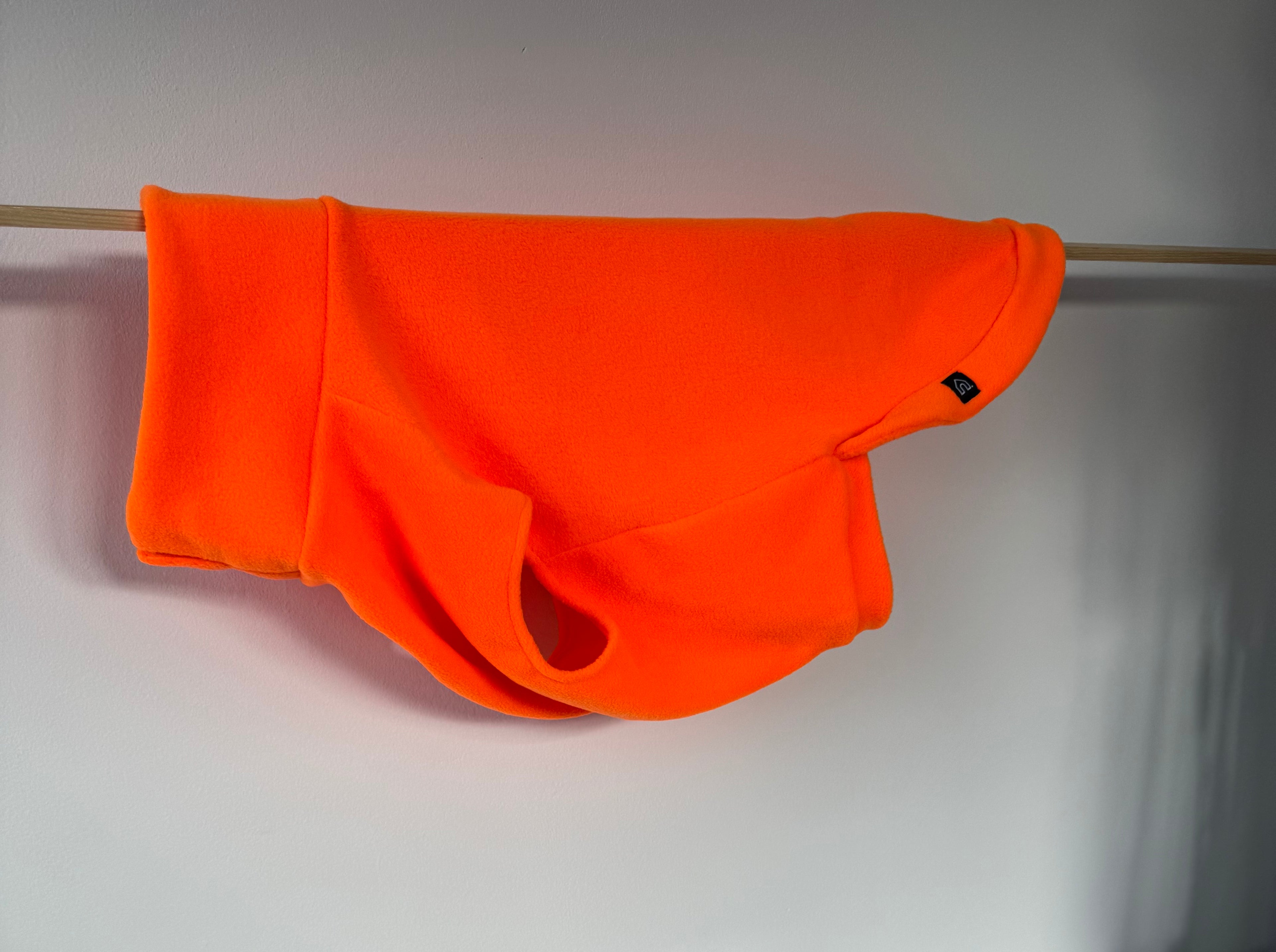 Fleecepullover für grosse Hunde | Neon Orange - Hundepullover