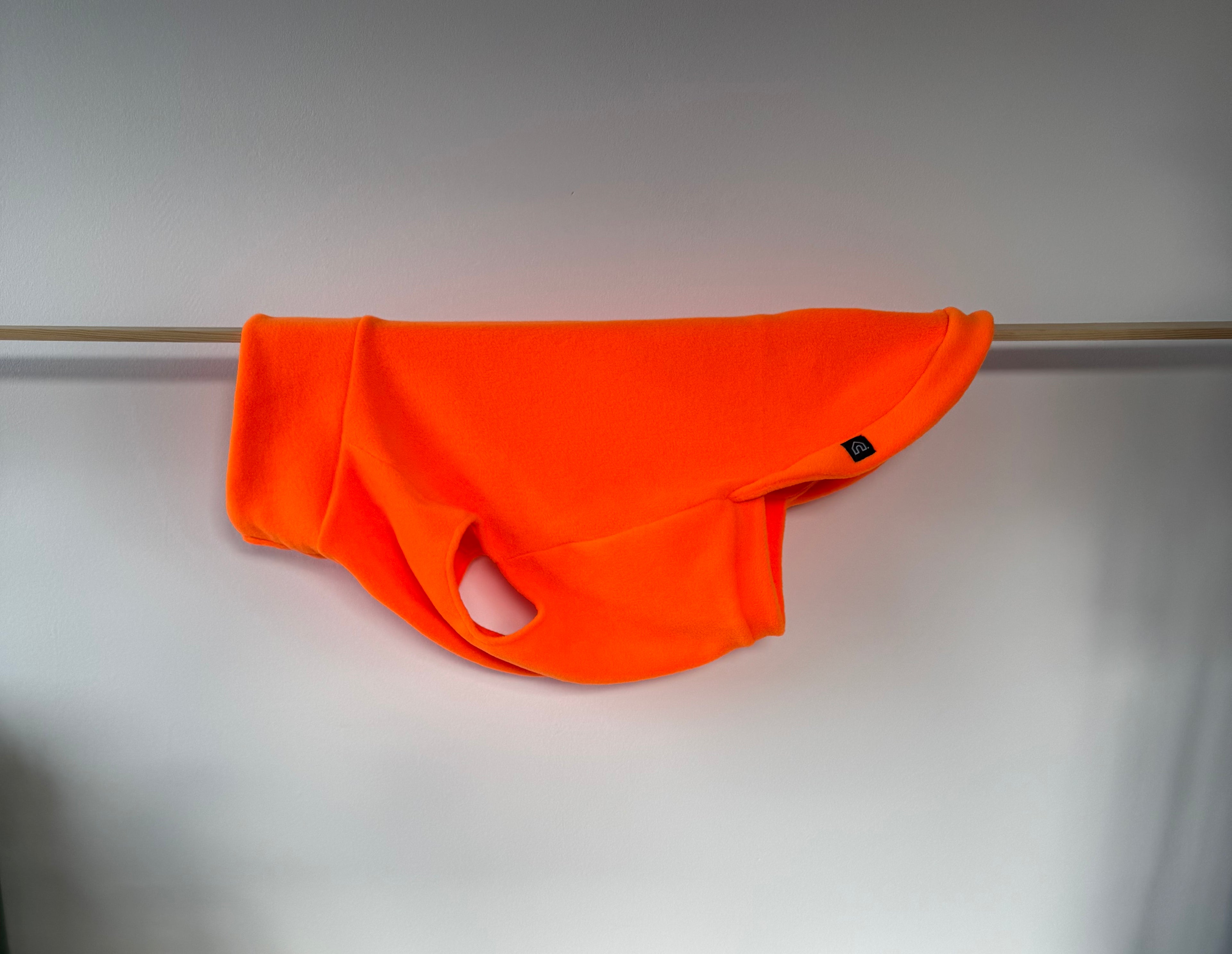 Fleecepullover für grosse Hunde | Neon Orange - Hundepullover