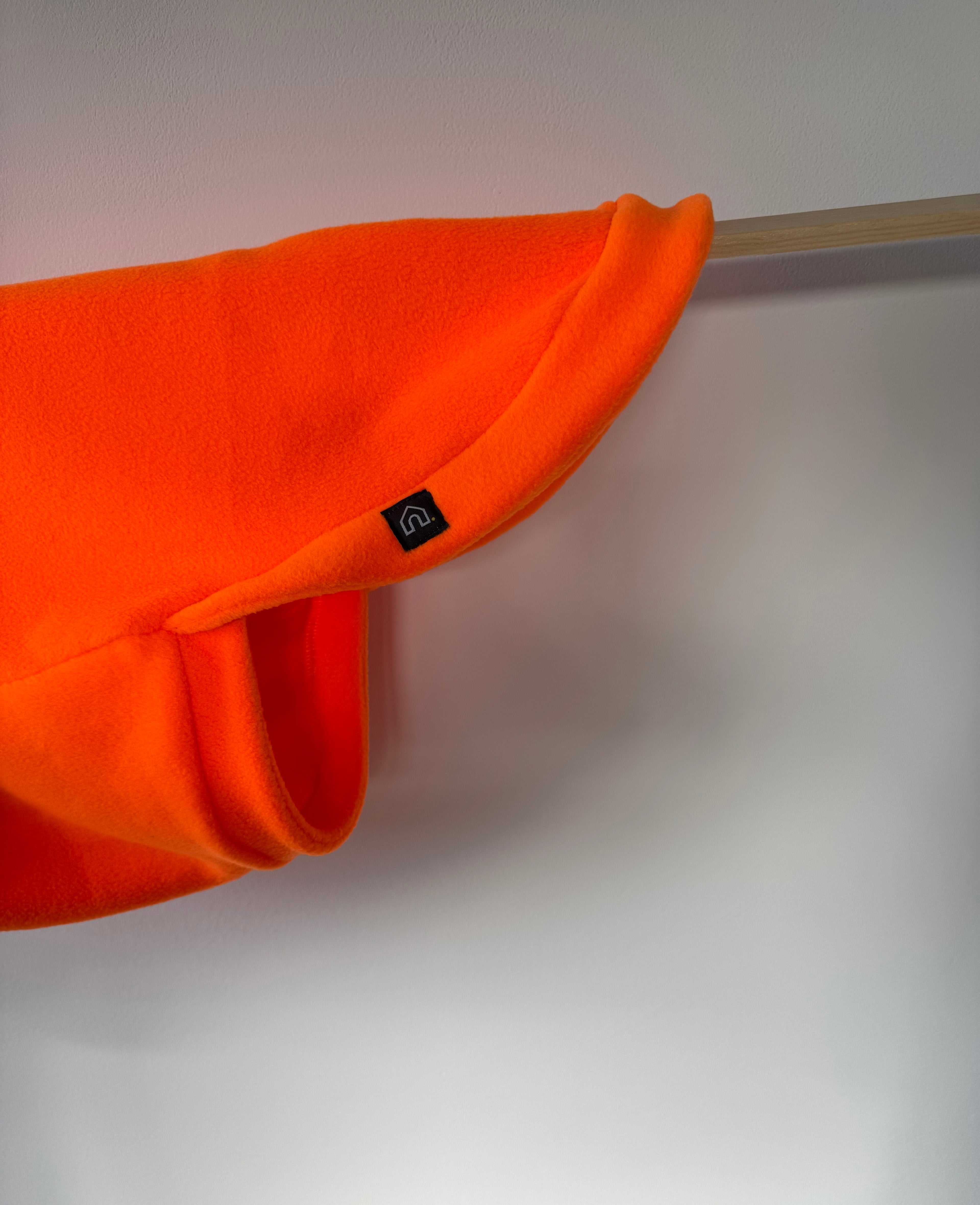 Fleecepullover für grosse Hunde | Neon Orange - Hundepullover