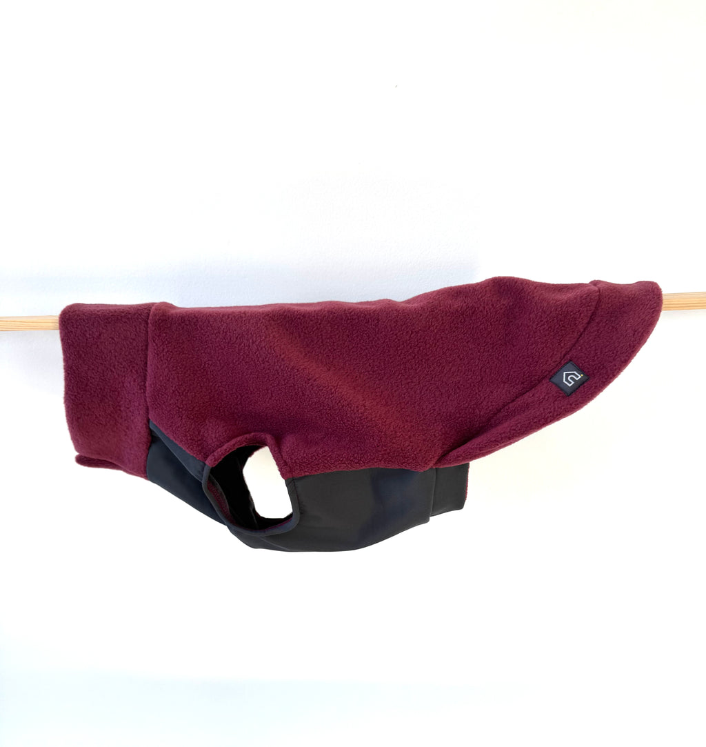 Standard Dackel Fleecepullover | mit wasserdichtem Baucheinsatz | Dusty Rose - Hundepullover