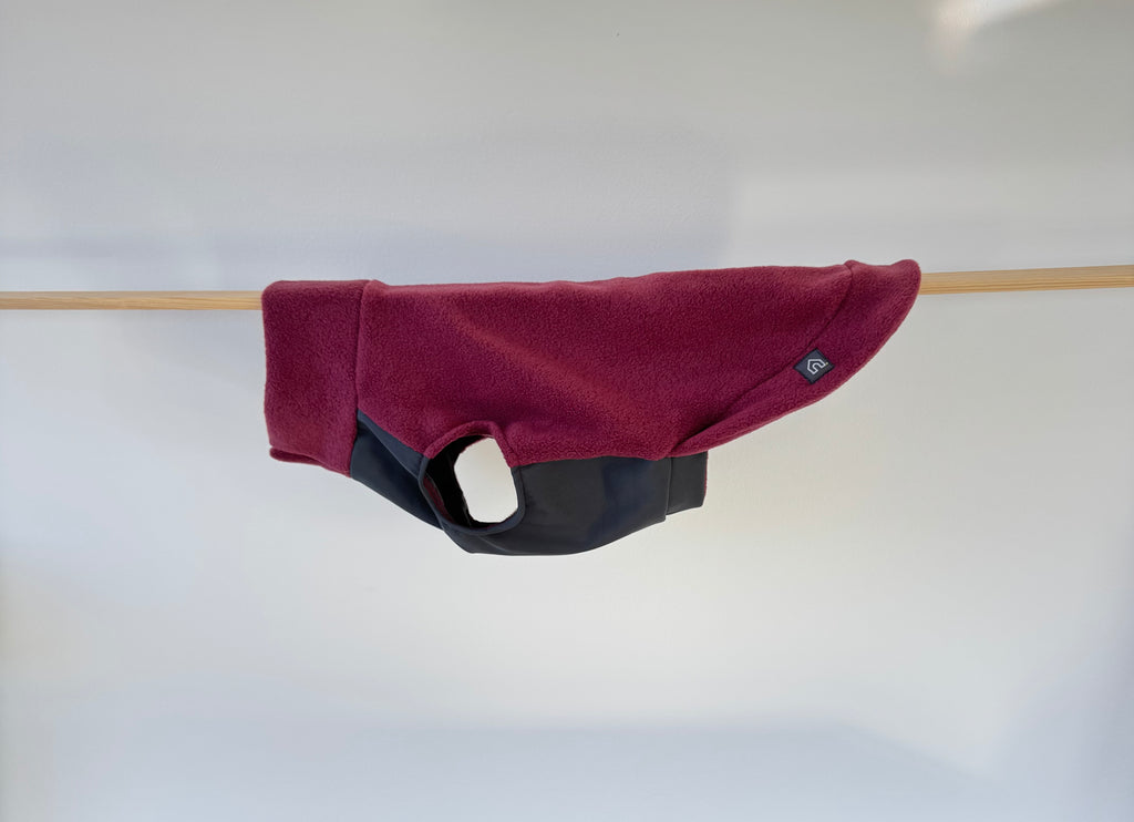 Standard Dackel Fleecepullover | mit wasserdichtem Baucheinsatz | Dusty Rose - Hundepullover