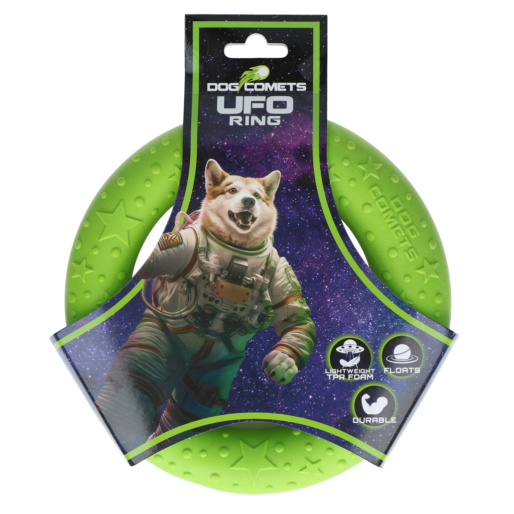 Wasserspielzeug Hund | Dog Comets UFO Ring Grün - Hundespielzeug