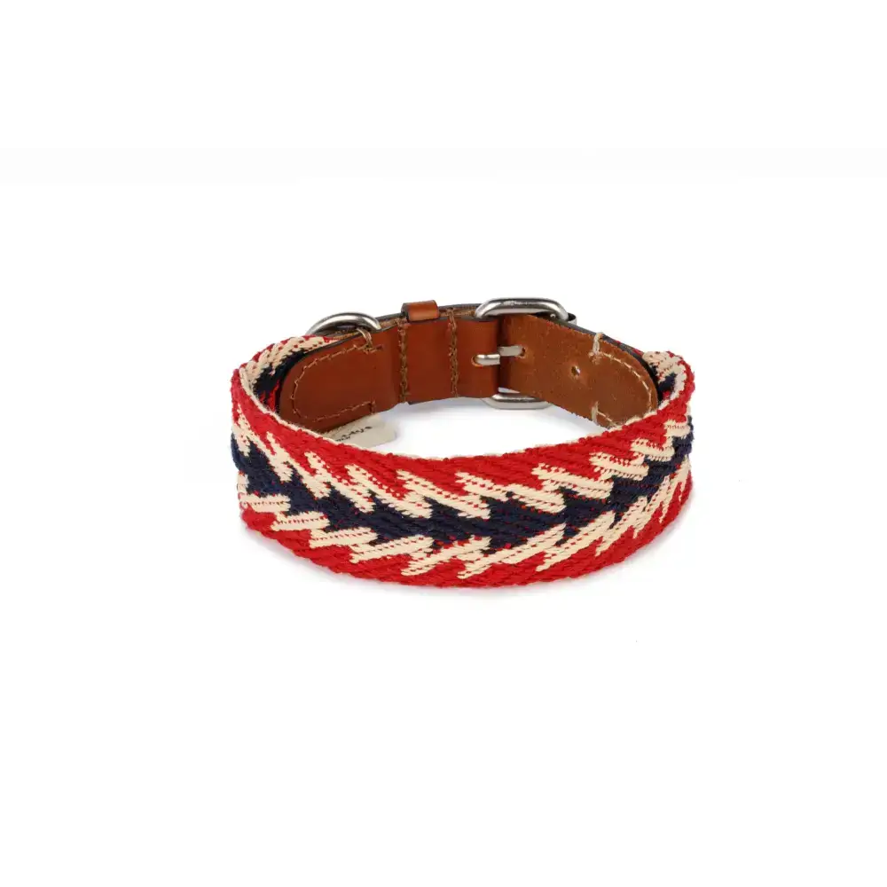 PERUVIAN ARROW RED Hundehalsband – Handgefertigt und langlebig für deinen Vierbeiner