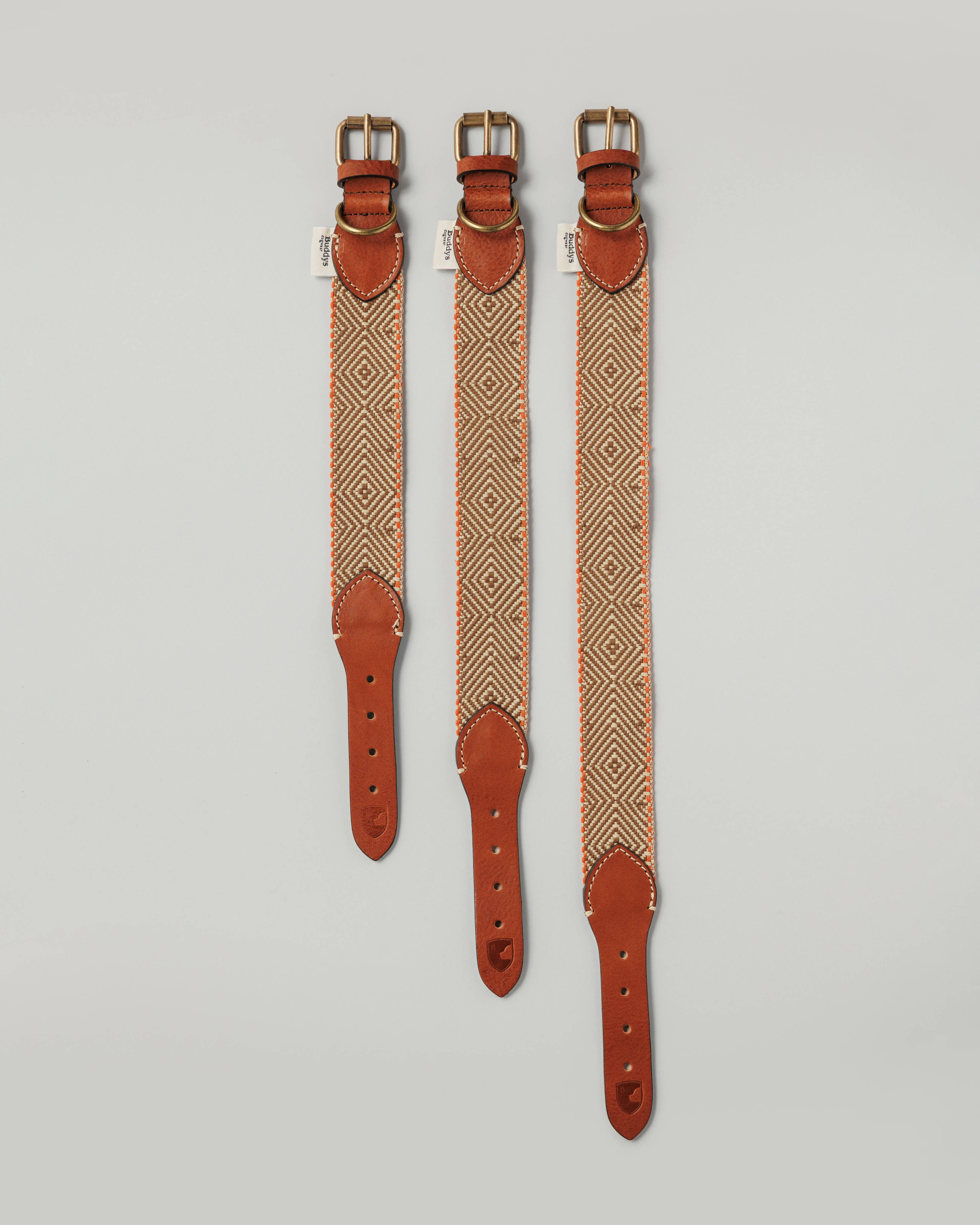 Goldene Messingdetails und stabiler Verschluss am Capri Hundehalsband von Buddy’s Dogwear – elegant & sicher