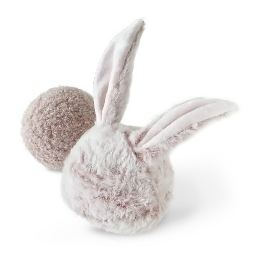 Bunny POP Hundespielzeug von Lambwolf Collective – 3-in-1 Plüsch-, Ball- & Apportierspielzeug.