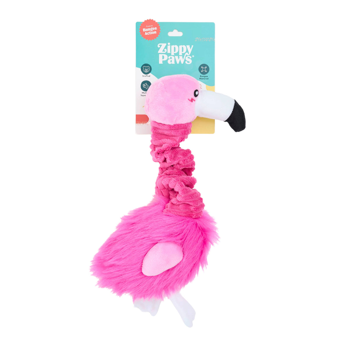 Hundespielzeug | Bungee Buddiez Flamingo - Hundespielzeug