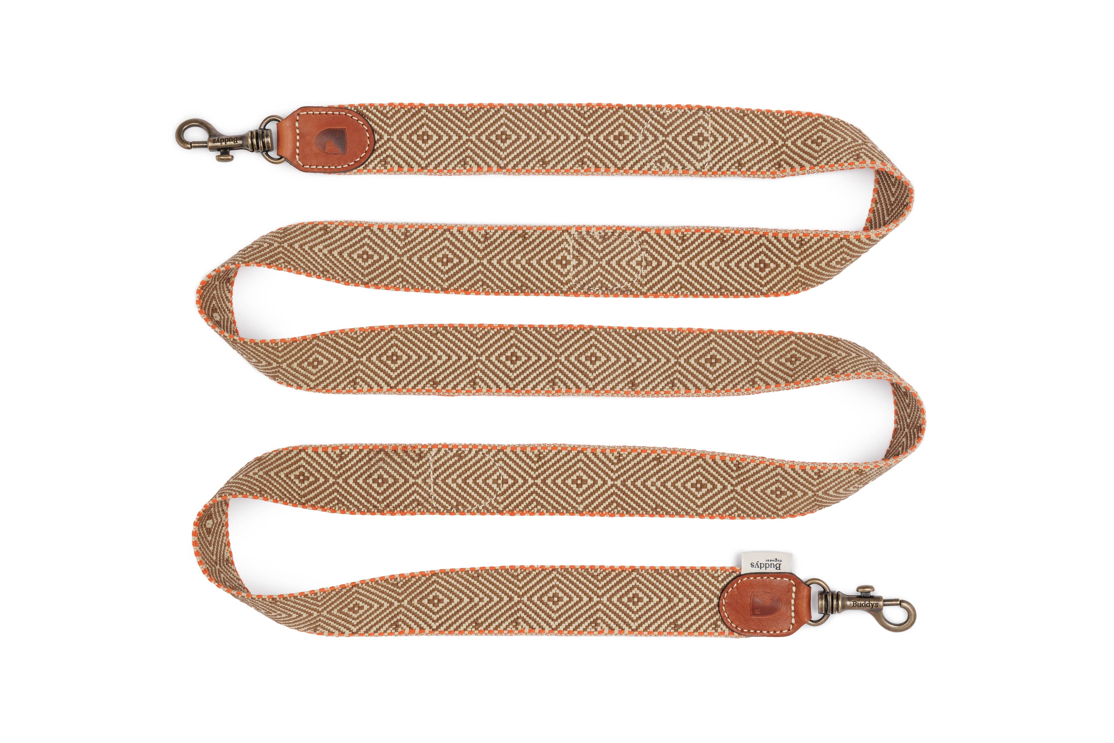 Capri Isola Hundeleine von Buddy’s Dogwear – geflochten, verstellbar, mit Lederdetails in der Gesamtansicht