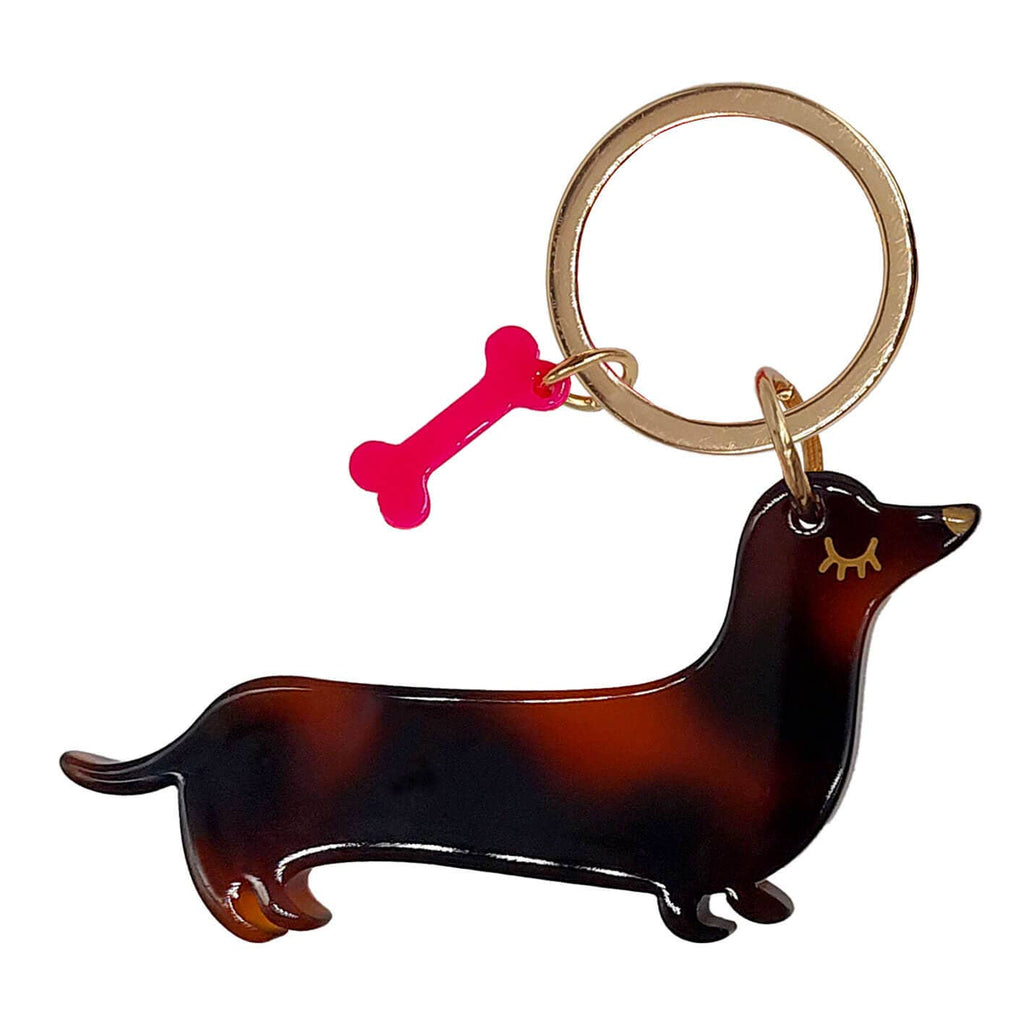 Schlüsselanhänger | Dackel Gemustert - Schlüsselanhänger