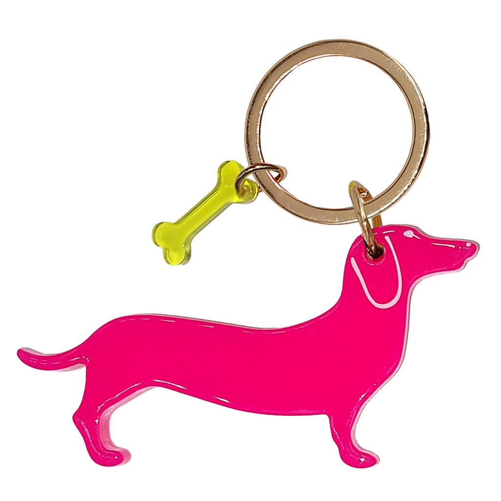 Schlüsselanhänger | Dackel Pink - Schlüsselanhänger