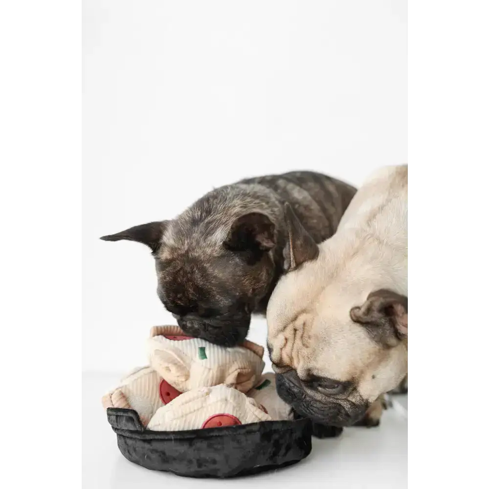 DEEP DISH PIZZA – Vielseitiges Hundespielzeug zum Apportieren, Schnüffeln und Kauen