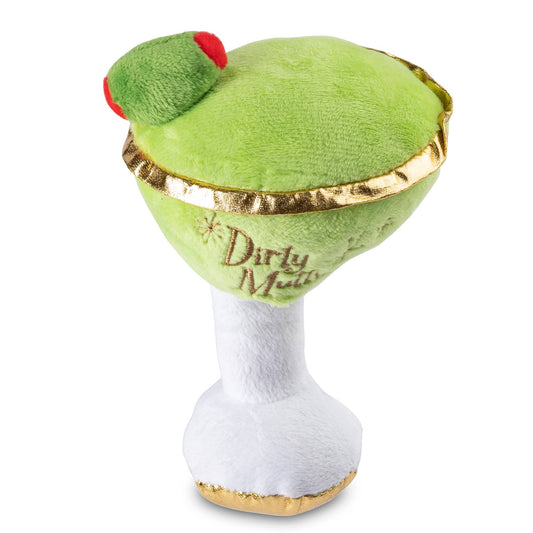 Dirty Muttini Hundespielzeug von Haute Diggity Dog – elegante Vorderansicht mit Olive