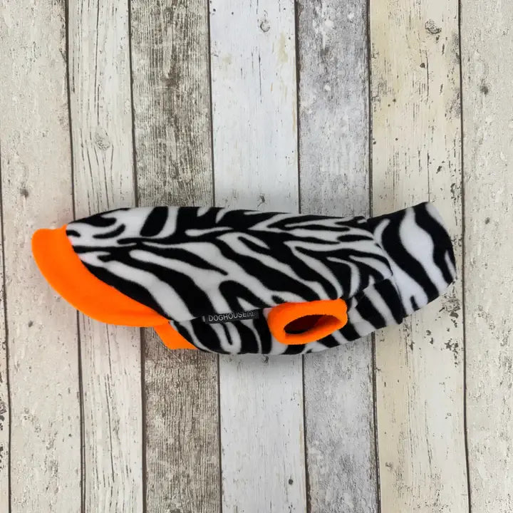 Doghouse Dackel Fleecepullover Zebra – kuscheliger Hundepullover für Dackel
