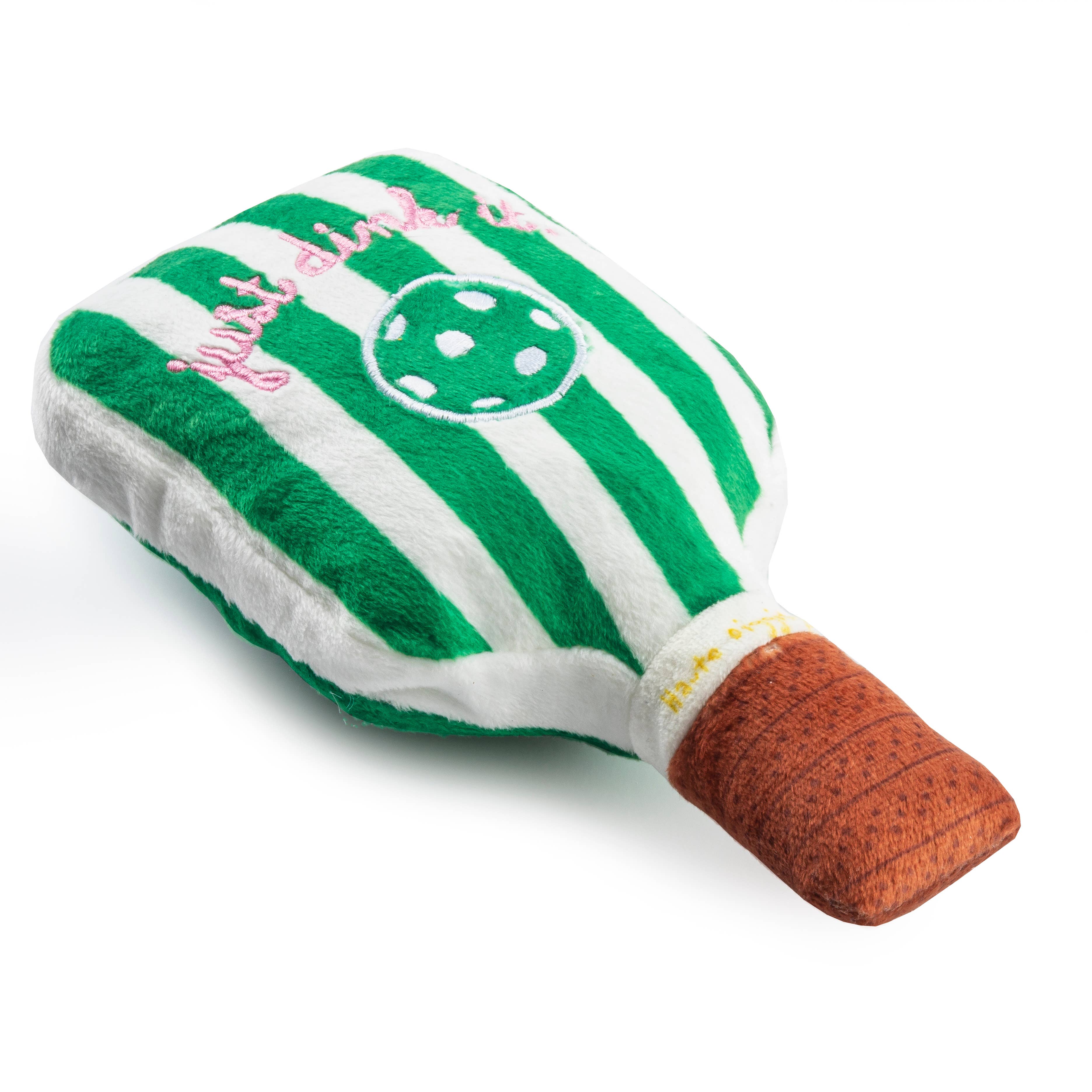 Hundespielzeug Pickleball-Paddel | grüne Streifen - Hundespielzeug