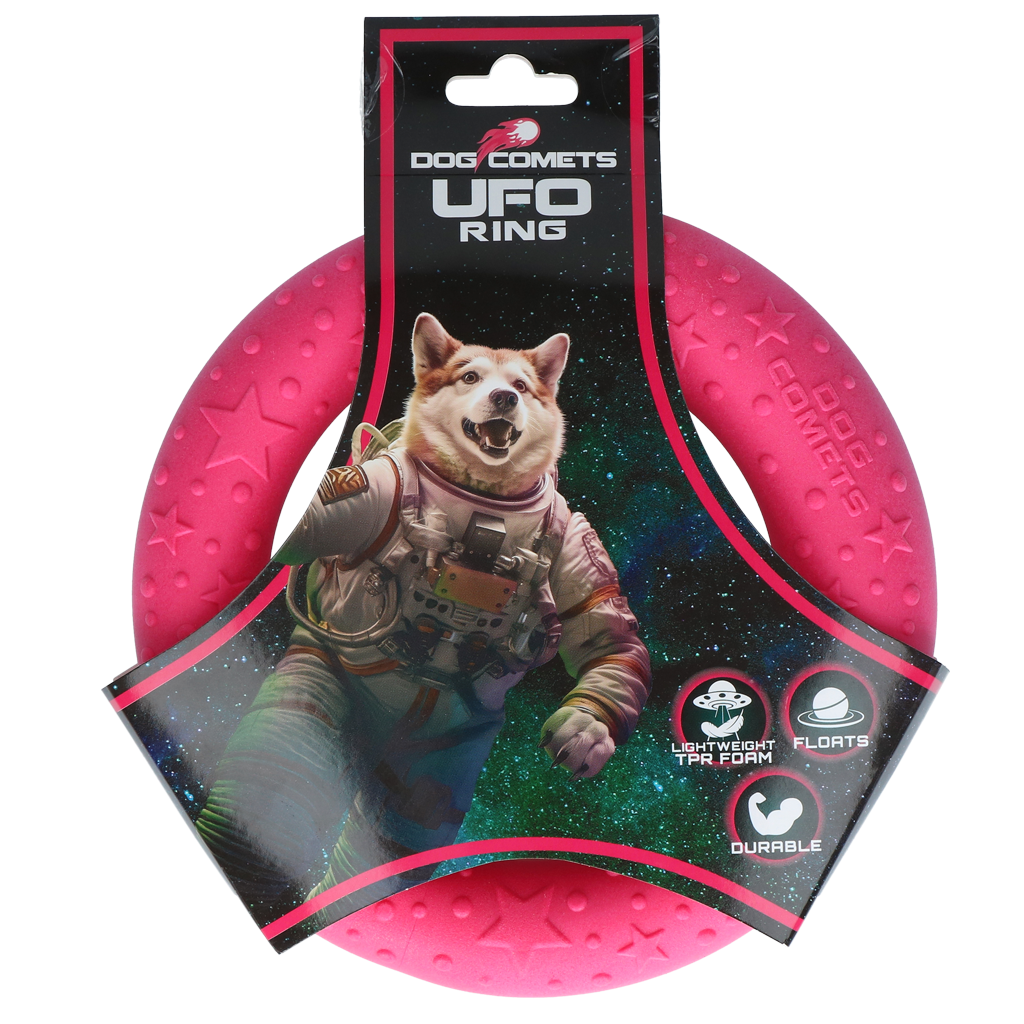 Wasserspielzeug Hund | Dog Comets UFO Ring Rosa - Hundespielzeug