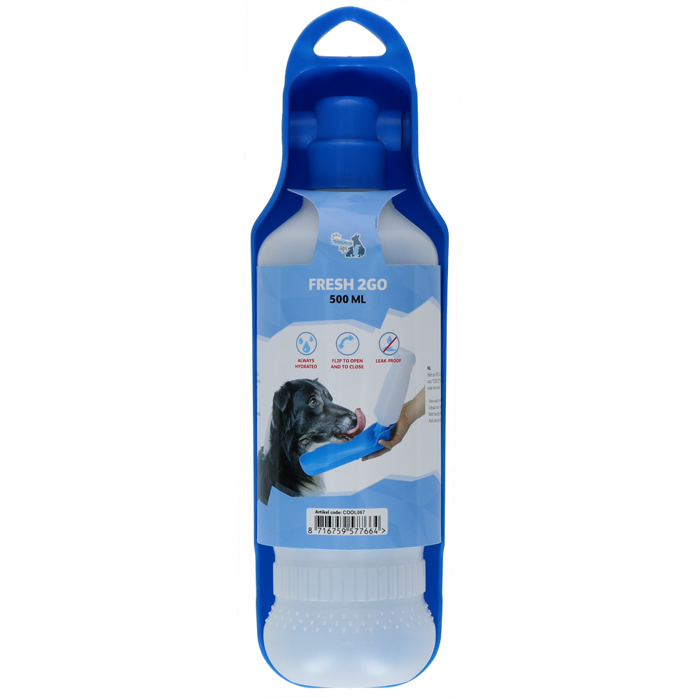 CoolPets Fresh 2GO | Wasser Trinkflasche 500 ml - Trinkflasche
