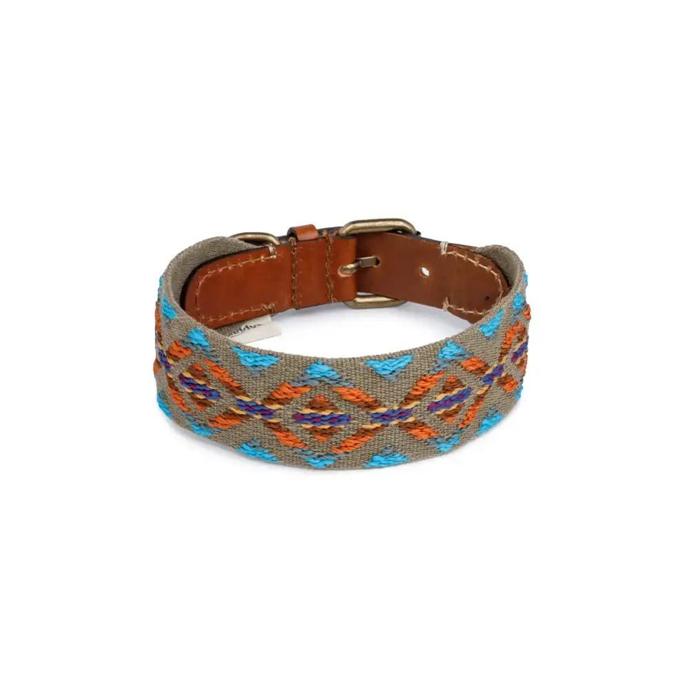 ETNA GREEN Hundehalsband – handgefertigt mit hochwertigen Materialien für einen einzigartigen Look.
