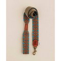 ETNA GREEN Hundeleine von Buddys Dogwear – stilvolles Boho-Design, handgefertigt aus italienischer Baumwolle und robustem Rindsleder.