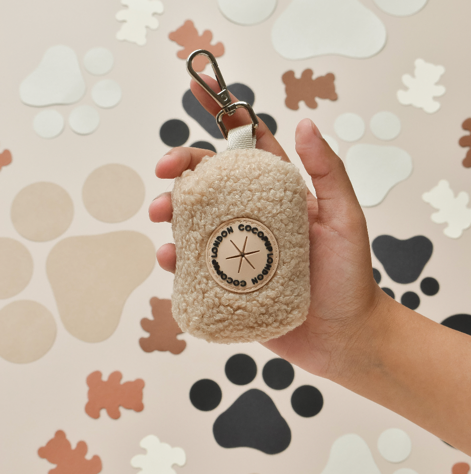 Kotbeutelspender | Teddy Beige Rupert - Kotbeutelspender