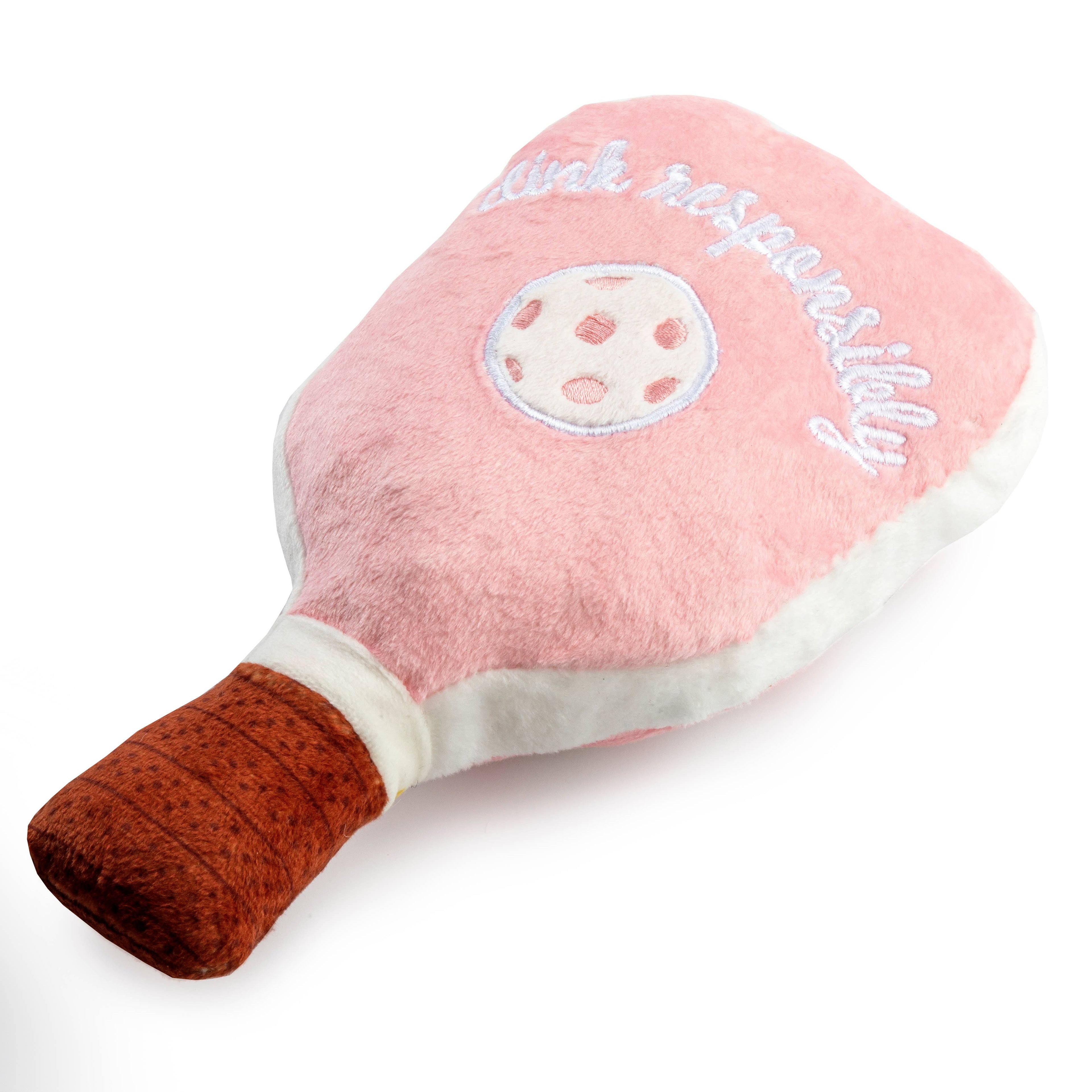 Hundespielzeug Pickleball-Paddel | pink kariert - Hundespielzeug