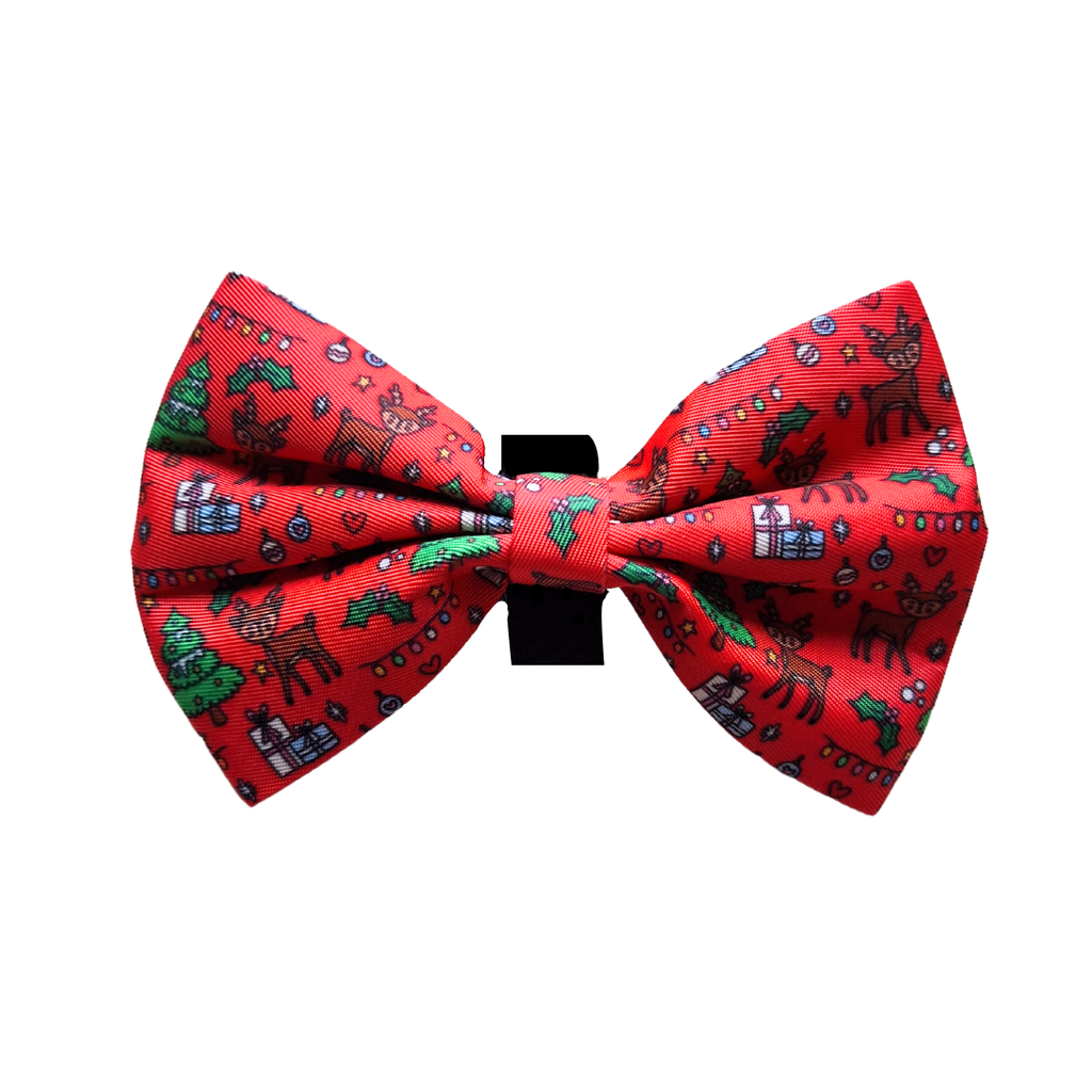 PawStory Frohe Rentier-Weihnachtsfliege - Halstuch