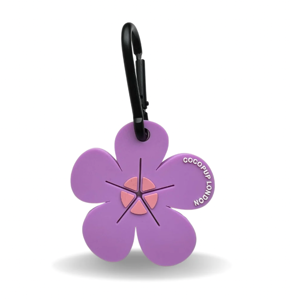 Kotbeutelhalter | Pastellfarbene Blume - Kotbeutelspender