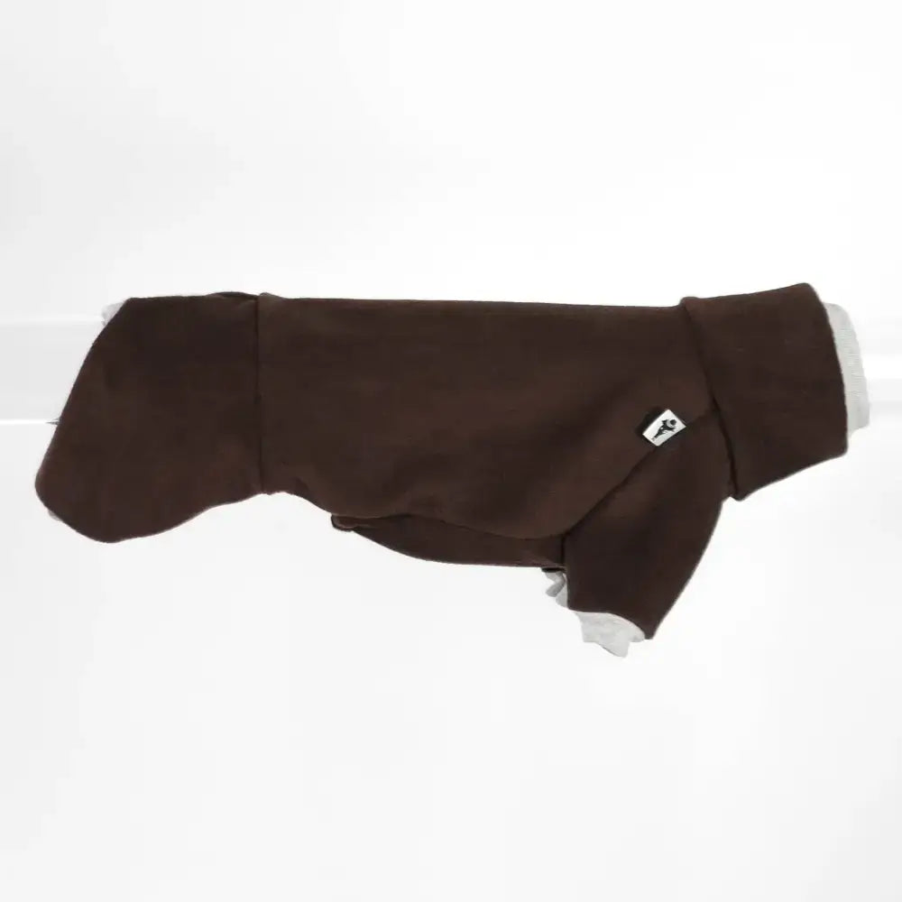 Fleece Overall für Dackel Brown - Hundepullover