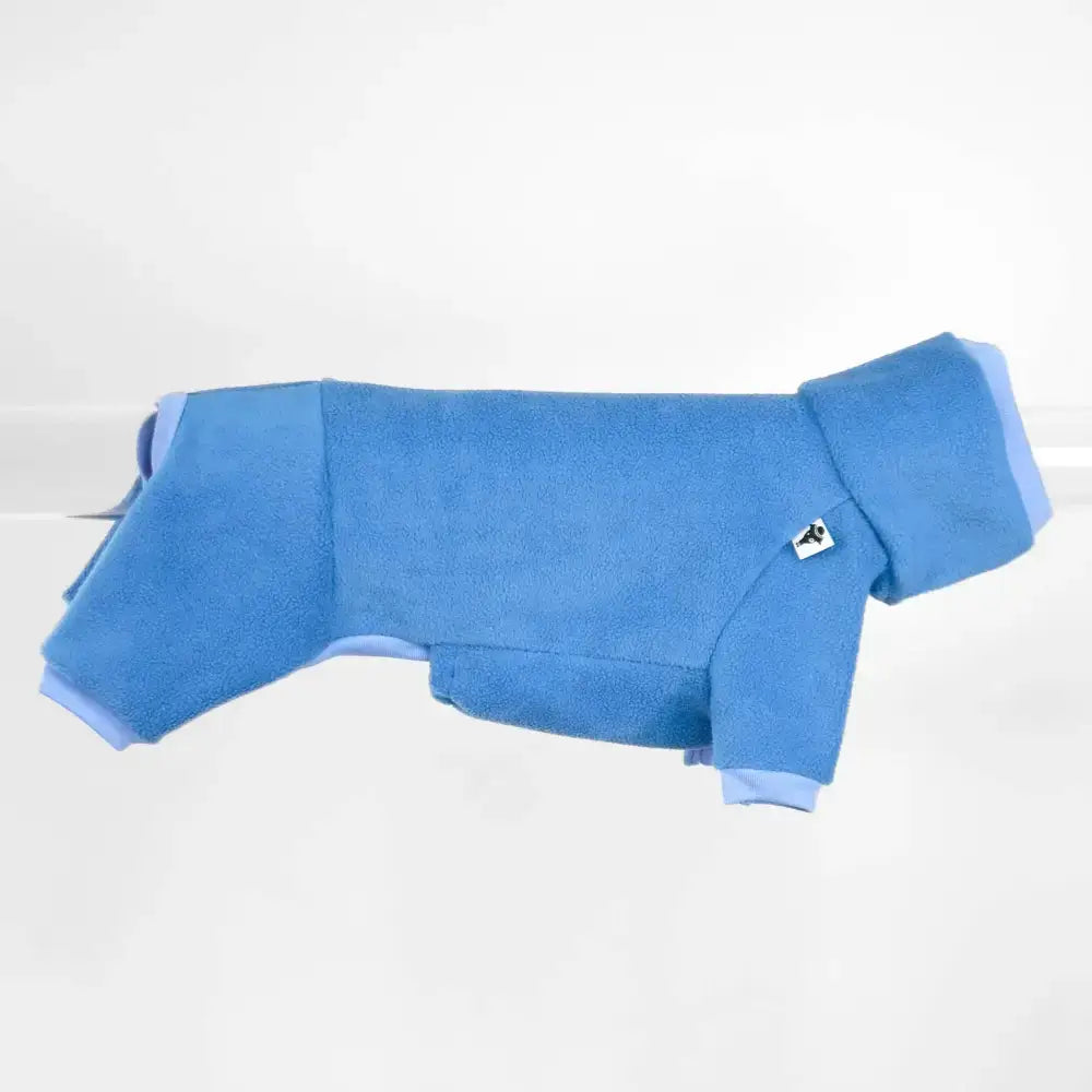 Fleece Overall für Dackel Sky Blue - Hundepullover