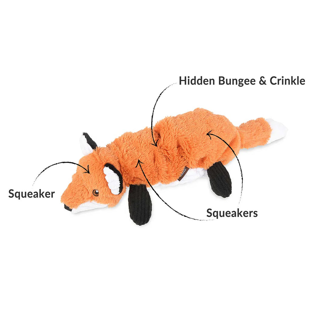 Hund spielt mit Forest dem Fuchs – Zerrspiel mit integriertem Bungee-Seil