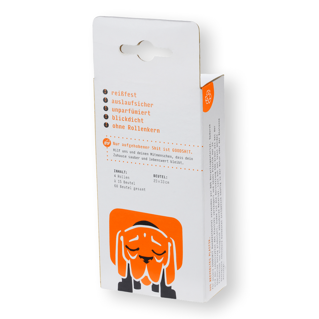 Umweltfreundliche Hundekotbeutel im 4er-Set – stylisch, kompakt & ressourcenschonend verpackt