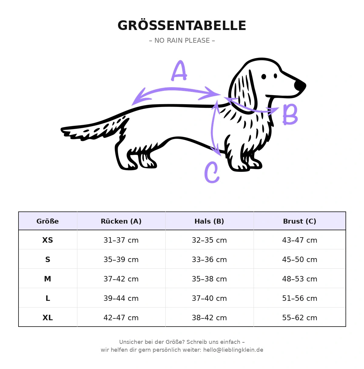 Hundepullover Dackel | no rain please - Hundepullover