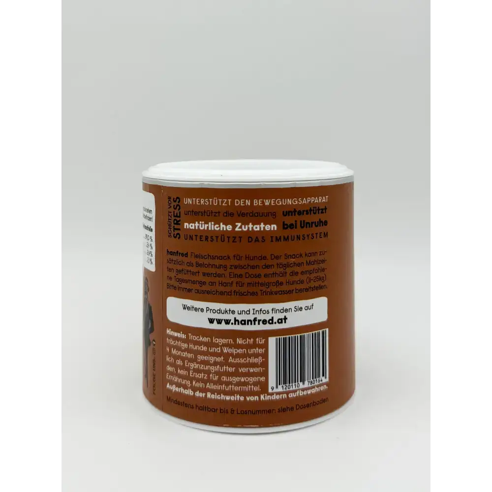 Detailansicht der Hanf Minis Rind von Hanfred – kleine, leicht kaubare Würfel mit hohem Fleischanteil und wertvollem Hanf zur Unterstützung von Gelenken und Immunsystem.