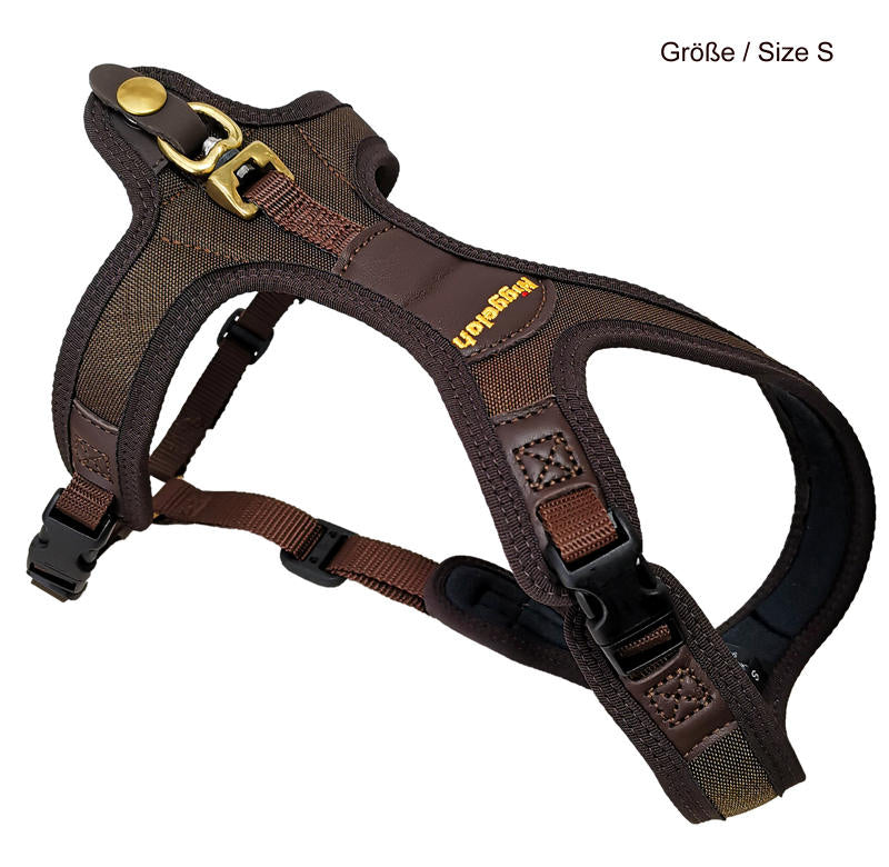 Hundegeschirr für Dackel – Braun | Niggeloh Follow Light XS - M - Geschirr