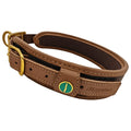 Elegante Niggeloh leren halsband van zacht buffelleer met neopreen voering – comfortabele hondenhalsband voor kleine viervoeters