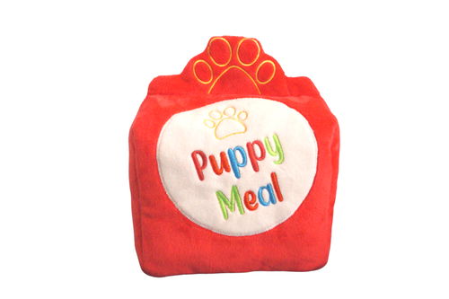 Pawstory hondenspeelgoed – Mc Puppy Meal met piepend fastfoodspeelgoed in een set