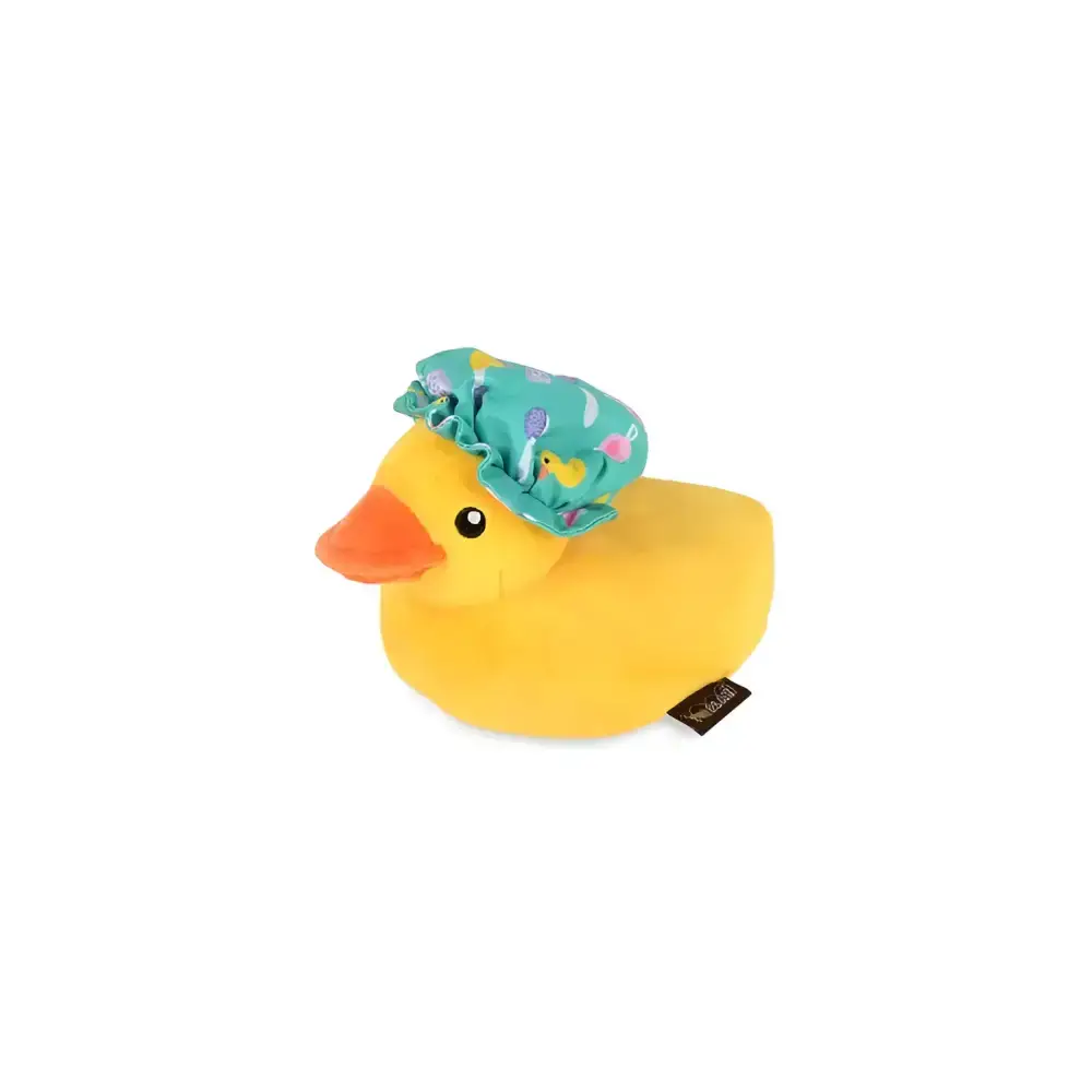P.L.A.Y Bubbles die Ente Hundespielzeug – interaktives Quietsche-Entchen mit Knistereffekt für extra Spielspaß.