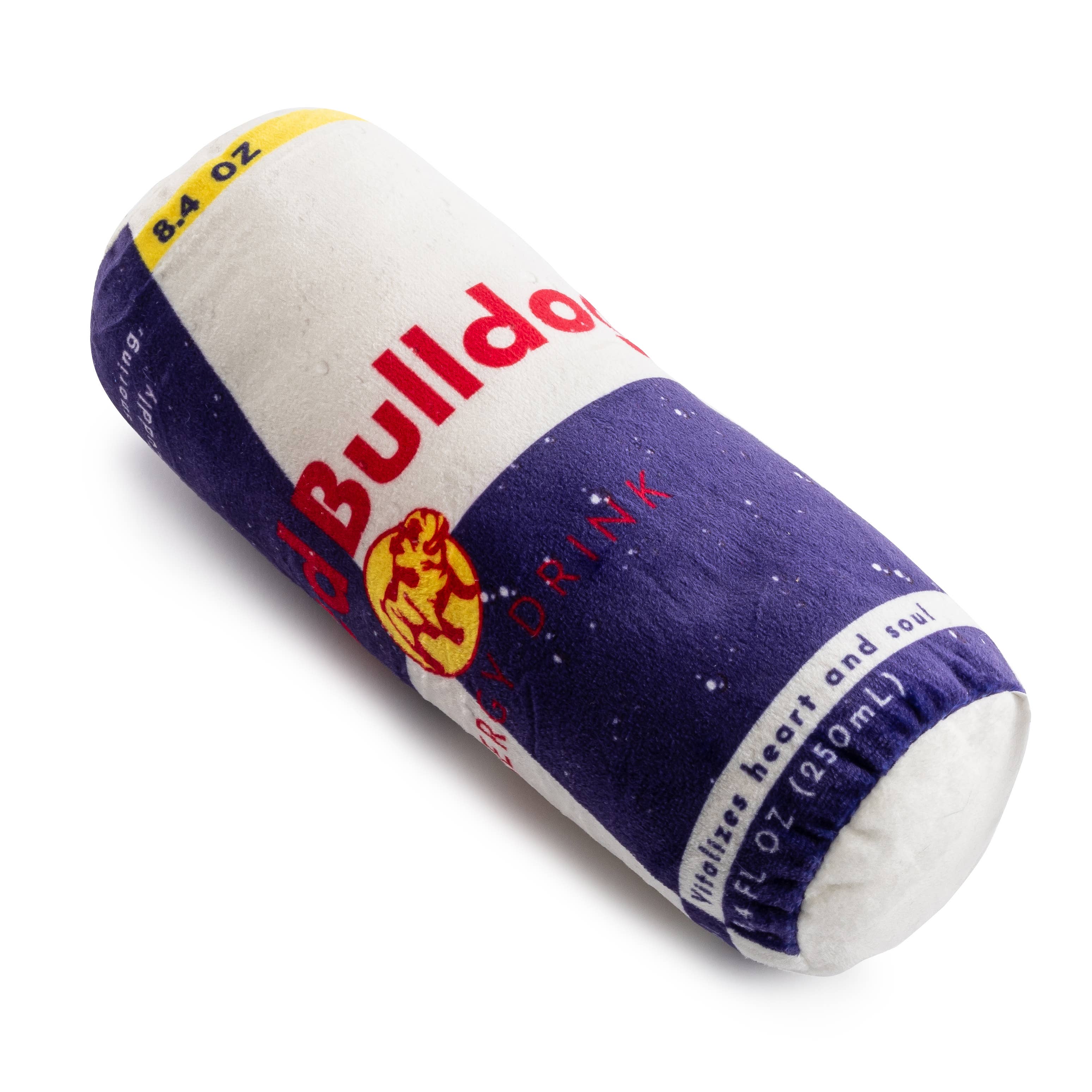 Red Bulldog Plüschspielzeug von Haute Diggity Dog – Seitenansicht mit liebevollem Detail