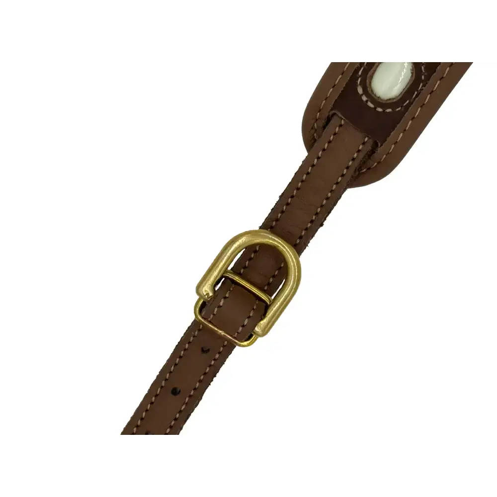 Reflektierendes Lederhalsband für Hunde – Nachhaltig & umweltfreundlich mit leuchtender Folie.