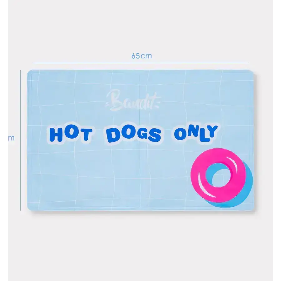 Die Kühlmatte im Einsatz: Perfekt für drinnen & draußen, einfach zusammenfaltbar und ideal für Reisen mit Hund.