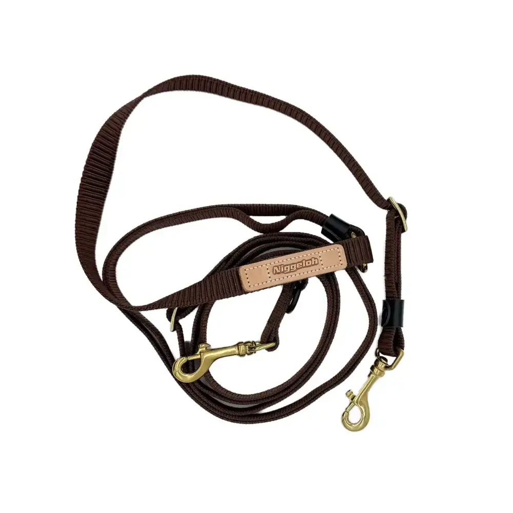 Umhängeleine DeLuxe 20mm breit, Hochwertige Hundeleine mit Lederdetails – Strapazierfähig & stilvoll für Spaziergänge & Training.