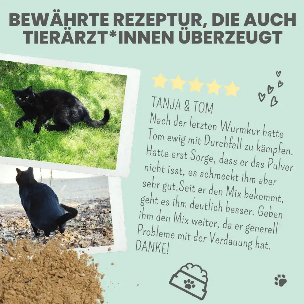 Nahrungsergänzung für Hunde gegen Durchfall & Blähungen – Mit Flohsamenschalen & Omega-Fettsäuren.